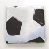 Goal Getter Beverage Napkins - 5" (Pack Of 36) - Tricolor Green, Black & White Paper Napkins - Perfect For Celebrations & Goal Achievements
